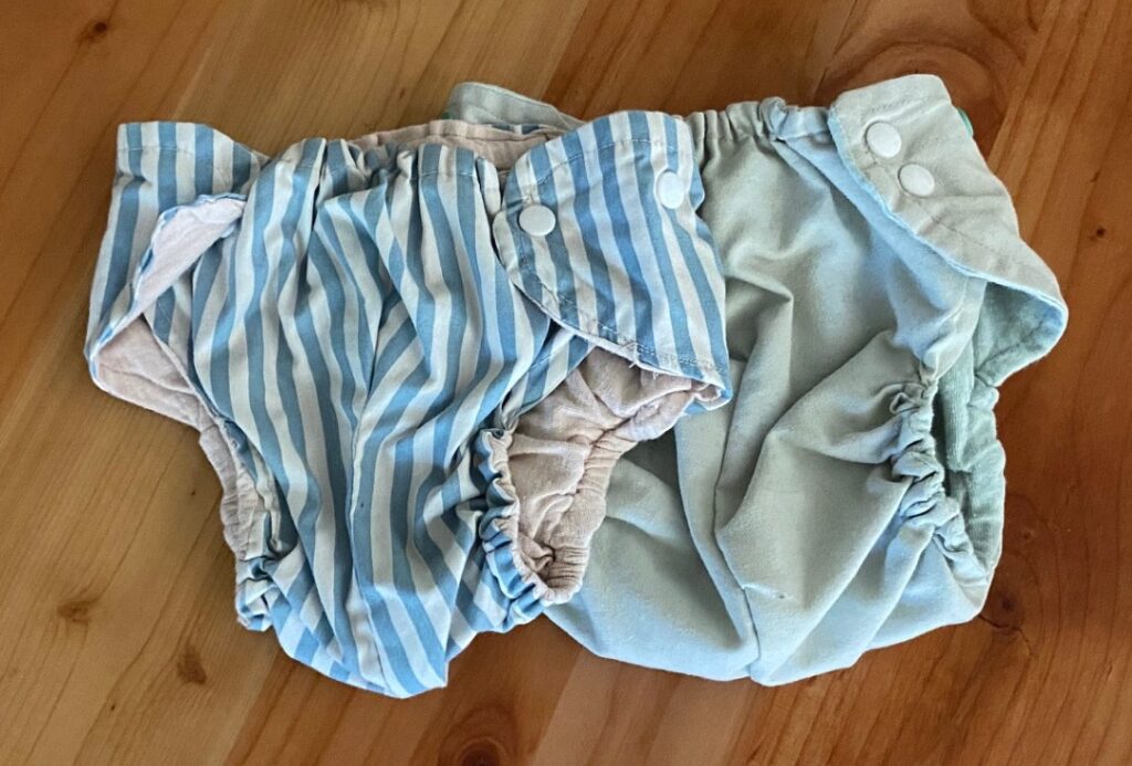 two pair of cloth diaper training pants