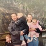 Young family at a canyon